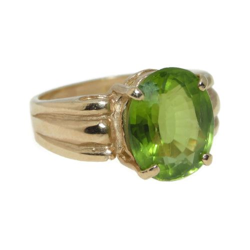 Bezel Set Peridot Ring 