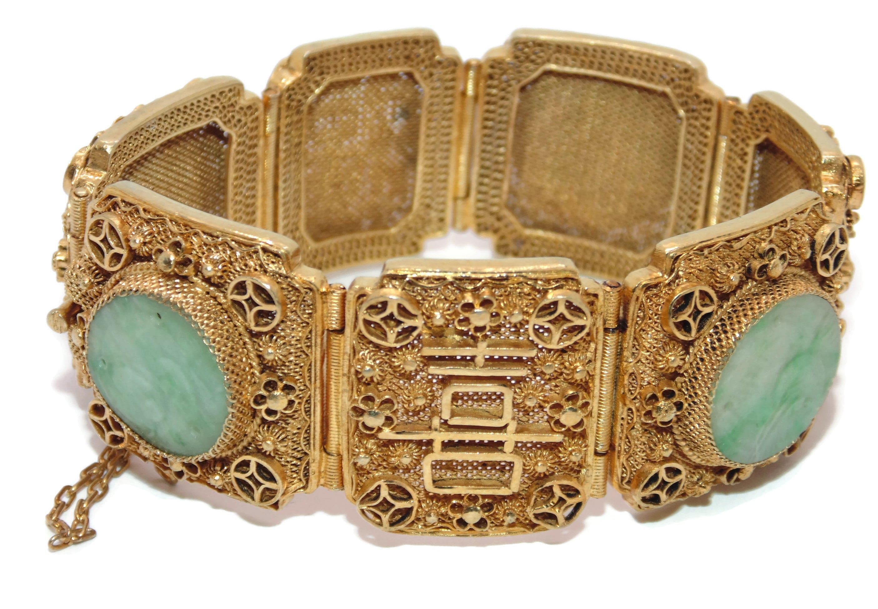 Vtg Oriental popular Panel Bracelet